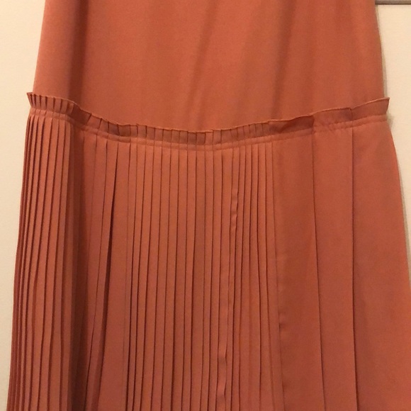 Banana Republic pleated peach dress. - Picture 3 of 5